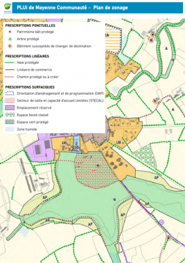 Mayenne Plan zonage