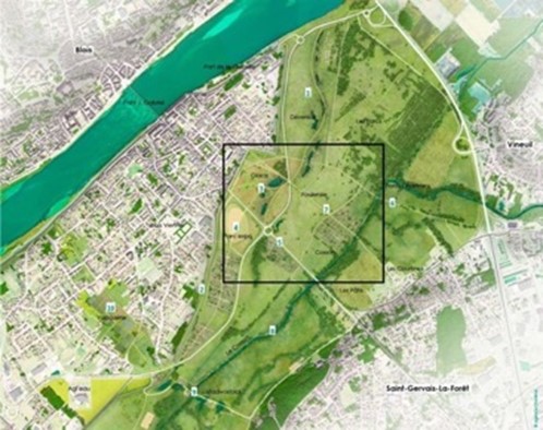  Désurbanisation du déversoir de « La Bouillie », Blois (41), projet de Parc agricole naturel et urbain (PANU) (Source : Agglopolys)