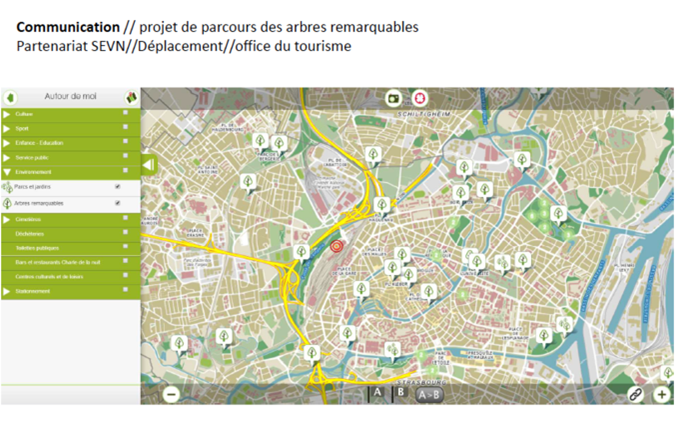 L'inventaire individualisé du patrimoine arboré est un outil de gestion partagé entre les services. Une partie des informations est également partagé avec les habitants pour les inviter à découvrir la richesse du patrimoine arboré de la collectivité.