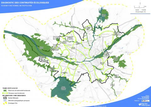 Diagnostic des continuités écologiques de Nantes métropole.