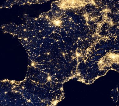 Vue aérienne nuit