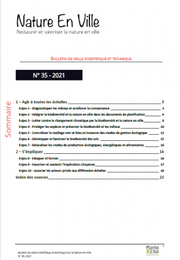 Bulletin Nature en ville n°35 - 2021