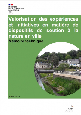 Rapport “Valorisation des expériences et initiatives en matière de dispositifs de soutien à la nature en ville”