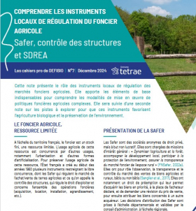 Comprendre les instruments locaux de régulation du foncier agricole