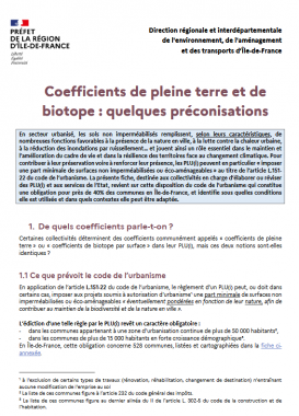 PLU coeff pleine terre biotope