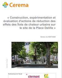 Îlots de chaleur urbains sur le site de la Place Delille