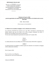 SURVEILLANCE DE LA BIODIVERSITÉ TERRESTRE 2024-2025.